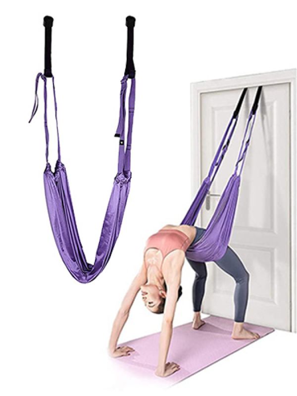 Aerial Yoga Strap with Foam Handles for Flexibility Training