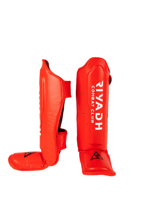 Adult Shin Guard – Red & Black
