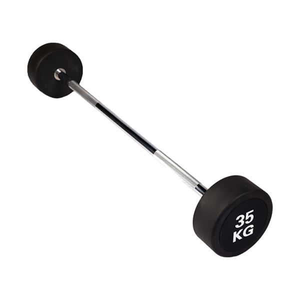 35kg Rubber-Coated Straight Bar – Secure Grip for Strength Training