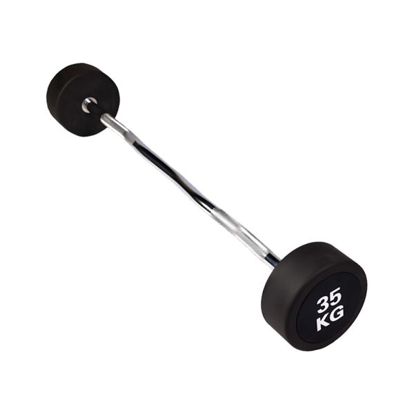 35kg Rubber Coated Curl Barbell – Strength & Fitness Training
