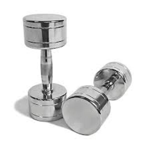 Pair of 9 KG Chrome Dumbbells – Reinforced Anti-Corrosion Metal