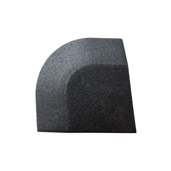 15×15 cm Rubber Corner Strip – 20mm Thick Black Edge Finishing