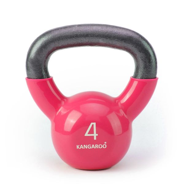 Kettlebell Kangaroo 4kg green cast iron and vinyl coated