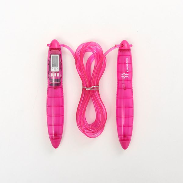 Jumping rope with a digital counter Kangaroo PINK